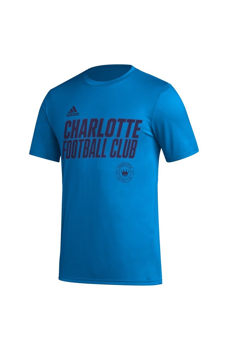 adidas Men's adidas Blue Charlotte FC Team Jersey Hook AEROREADY T-Shirt, Alternate, color, Blue