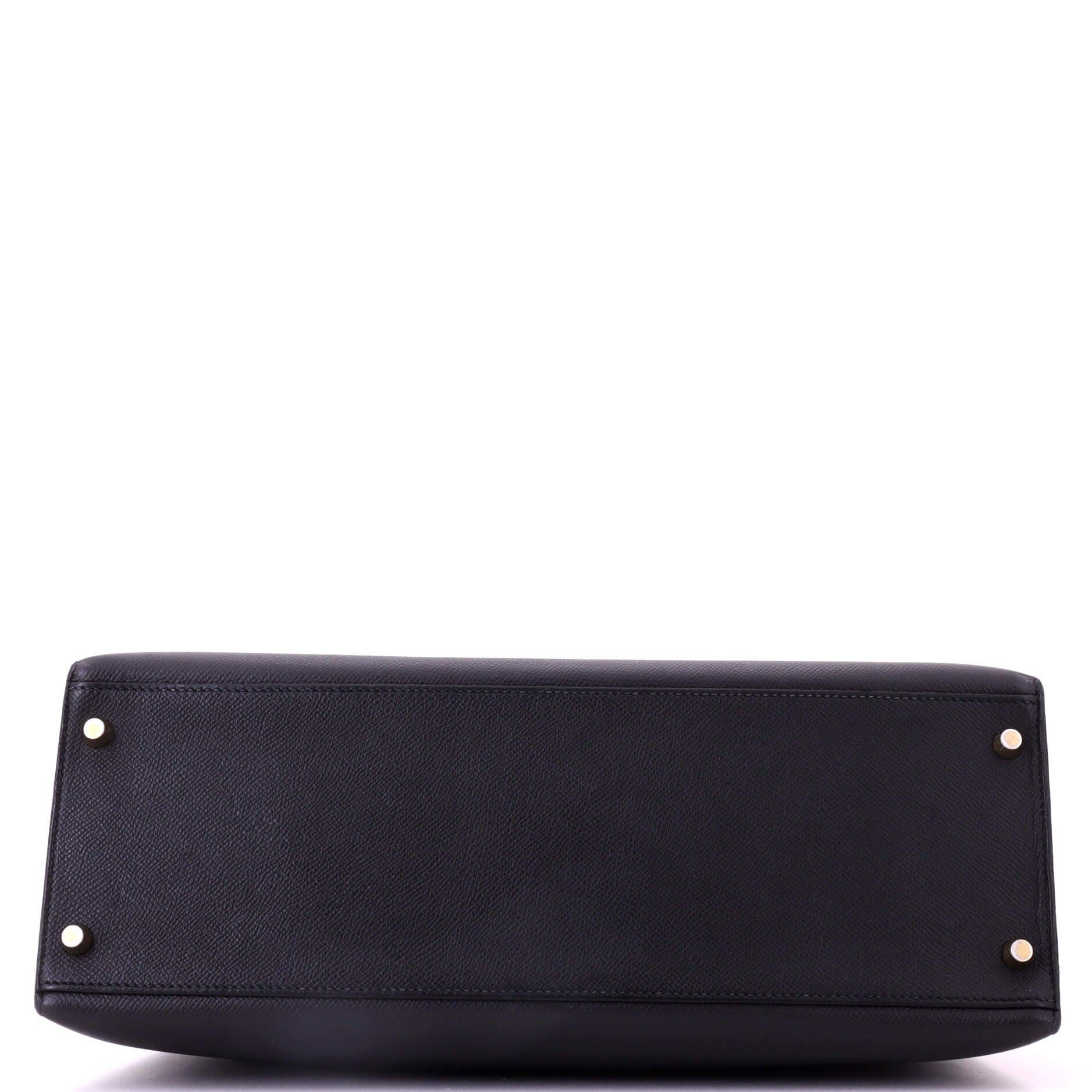 Kelly Handbag Black Epsom with Gold Hardware 35, Alternate, color, Black