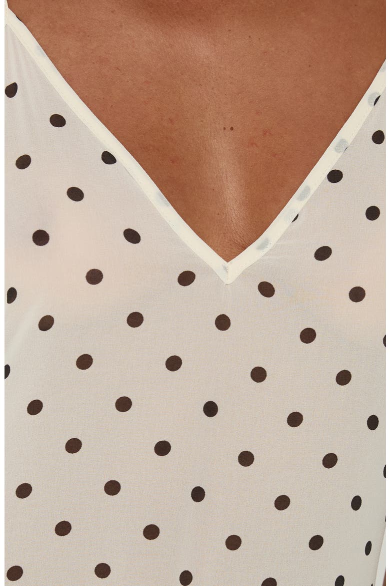 Loulah Polka Dot Chiffon Maxi Dress, Alternate, color, CREAM POLKA DOT
