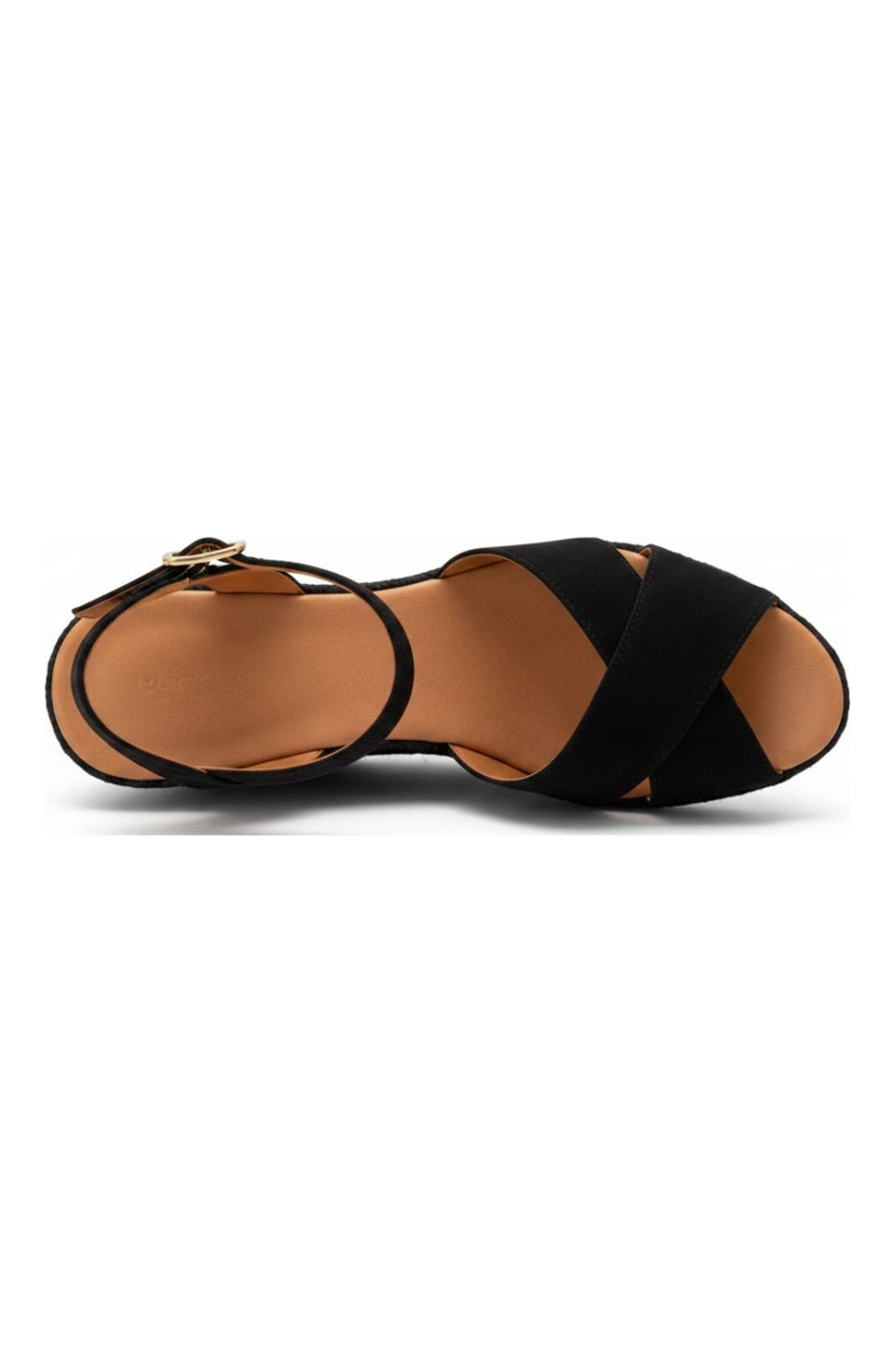 Jimena Medium Double Band Espadrille Sandal, Alternate, color, Black