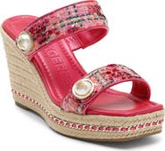 KARL LAGERFELD PARIS Carsen Espadrille Platform Wedge Sandal