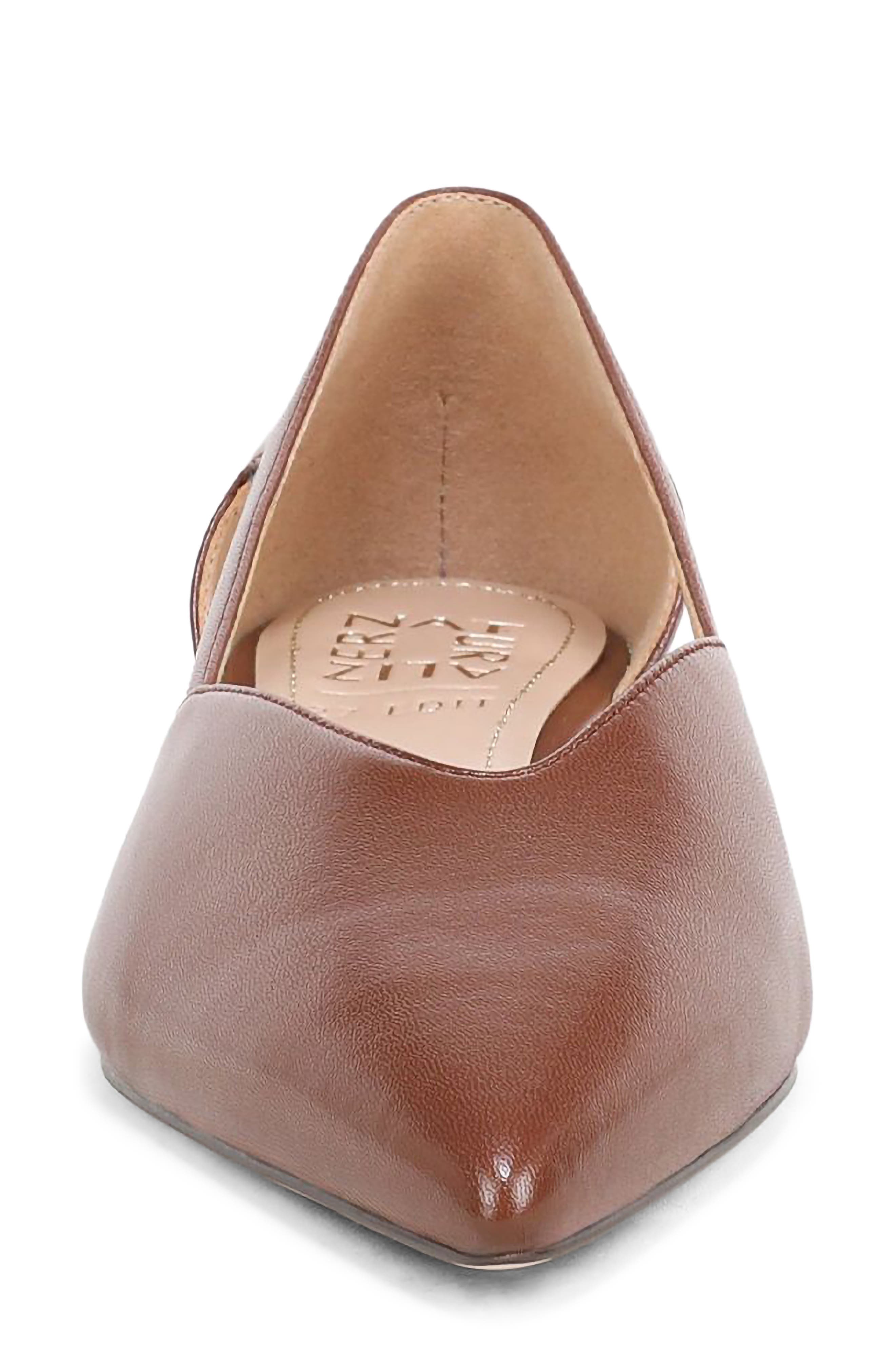 Sydney Pointed Toe Flat, Alternate, color, CARAMEL LEATHER