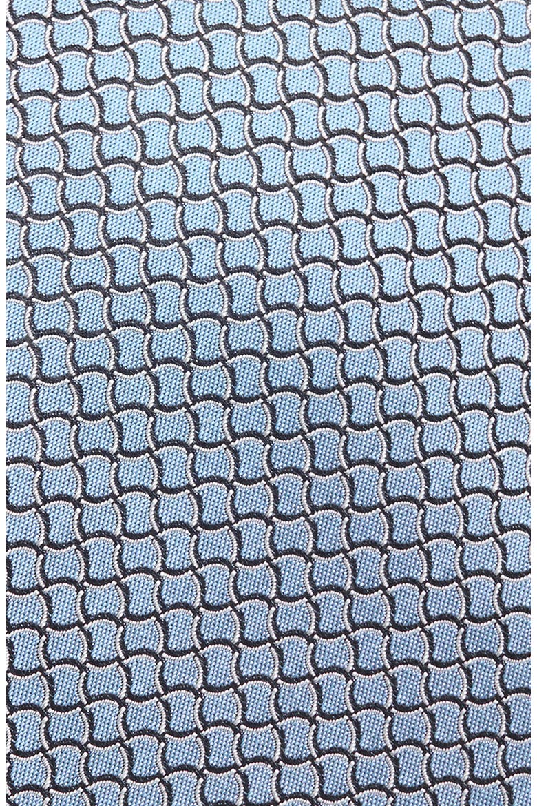 Tile Silk Tie, Alternate, color, BR BLU FAN
