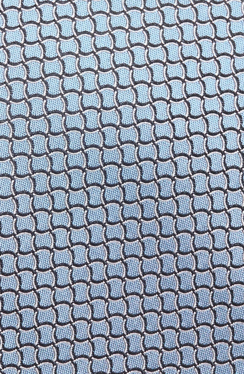 ZEGNA TIES Tile Silk Tie, Alternate, color, Br Blu Fan