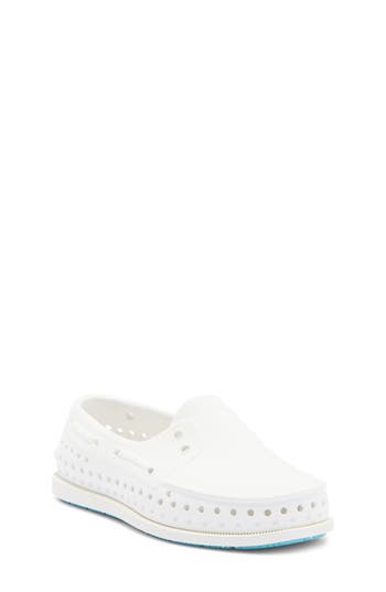 Native Shoes Kids' Howard Sugarlite Slip-on Sneaker In Shell White/white/surfer
