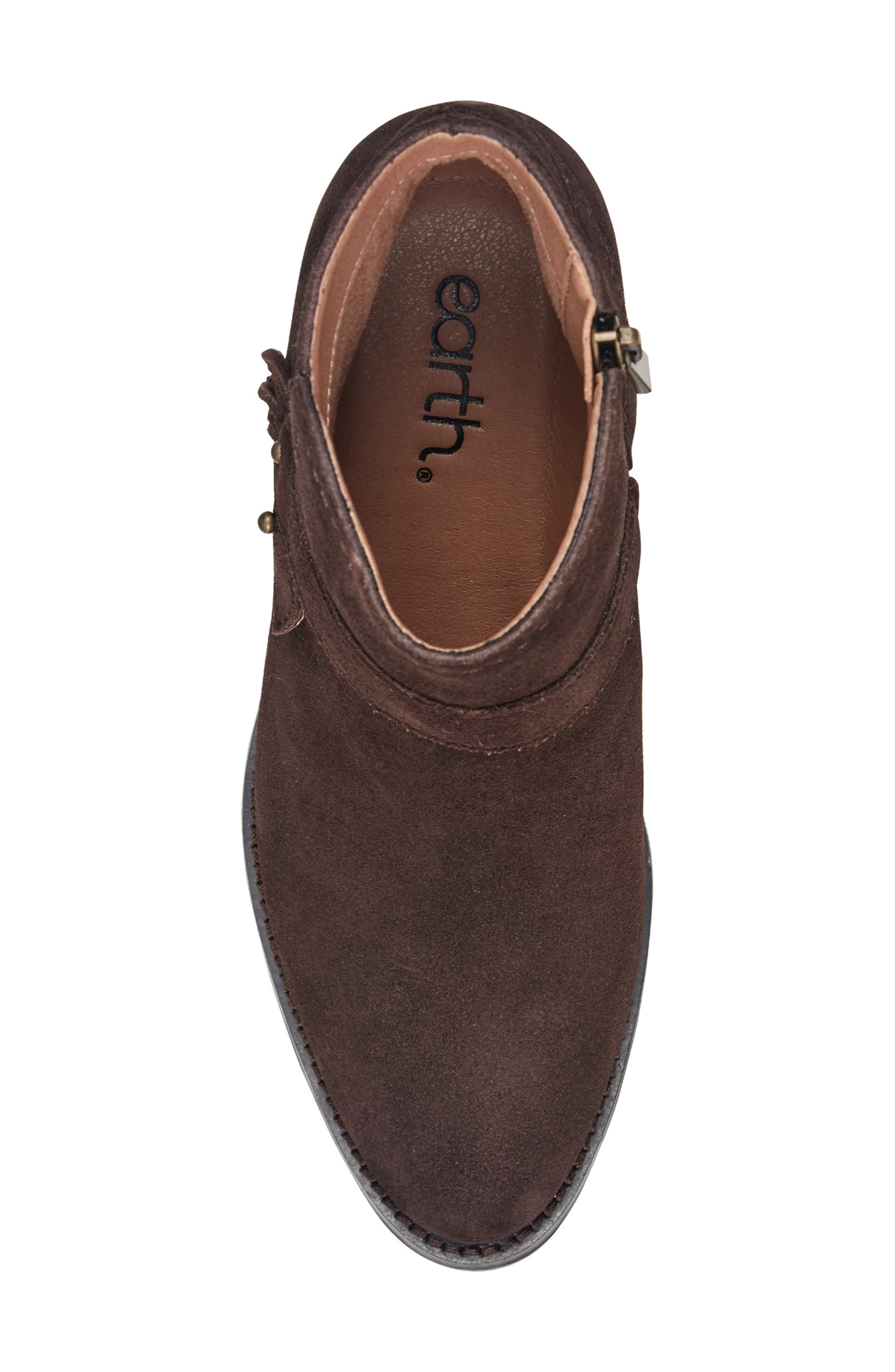 Corbin Fringe Strap Ankle Bootie, Alternate, color, BROWN