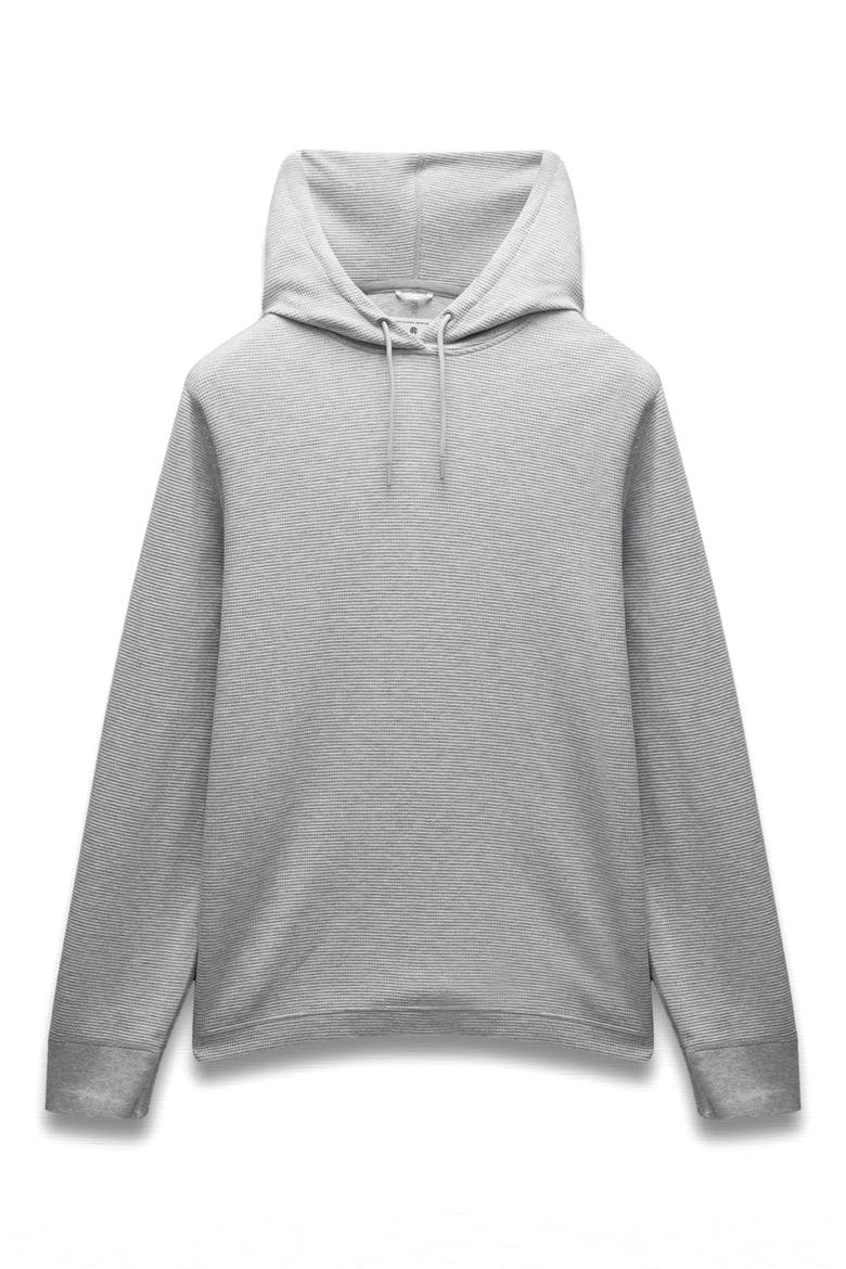 Lightweight Waffle Stitch Hoodie, Alternate, color, HEATHER GREY