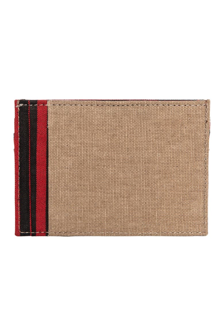 Leather Canvas Cardholder, Alternate, color, Beige