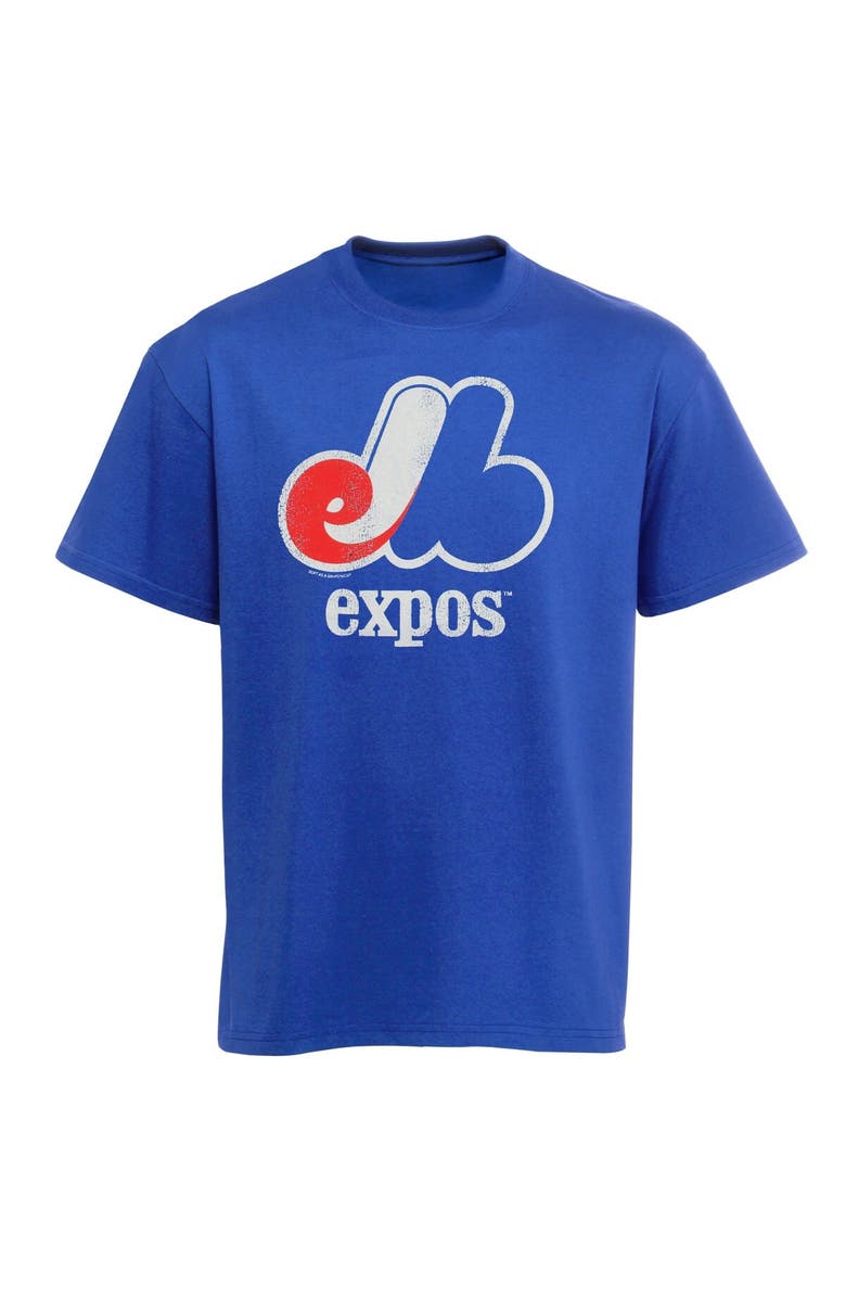 SOFT AS A GRAPE Montreal Expos Youth Cooperstown T-Shirt - Royal Blue, Main, color, 
