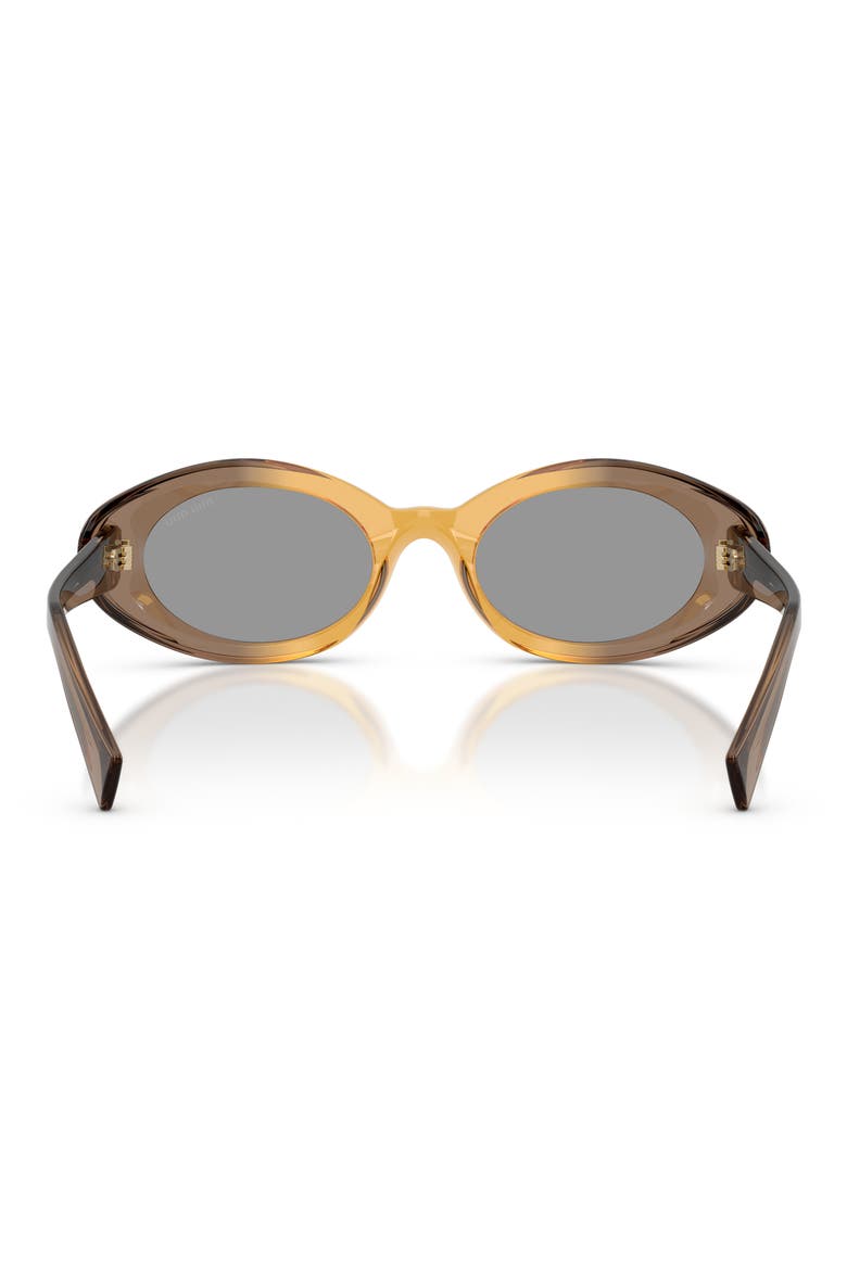 52mm Oval Sunglasses, Alternate, color, BEIGE / GREY