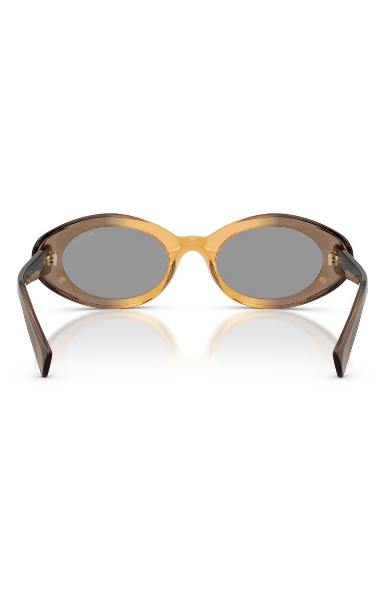 Miu Miu 52mm Oval Sunglasses, Alternate, color, Beige / Grey