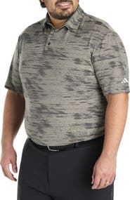 adidas Big & Tall Ultimate Textured Stripe Polo Shirt