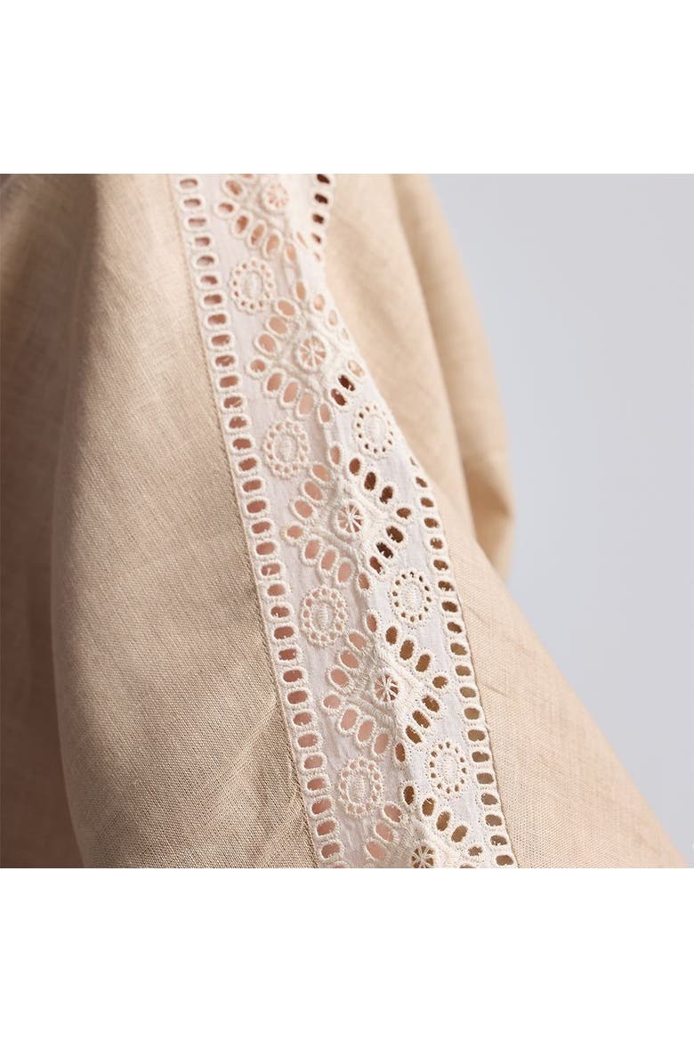 Boxy Shirt with Lace, Alternate, color, Neutral