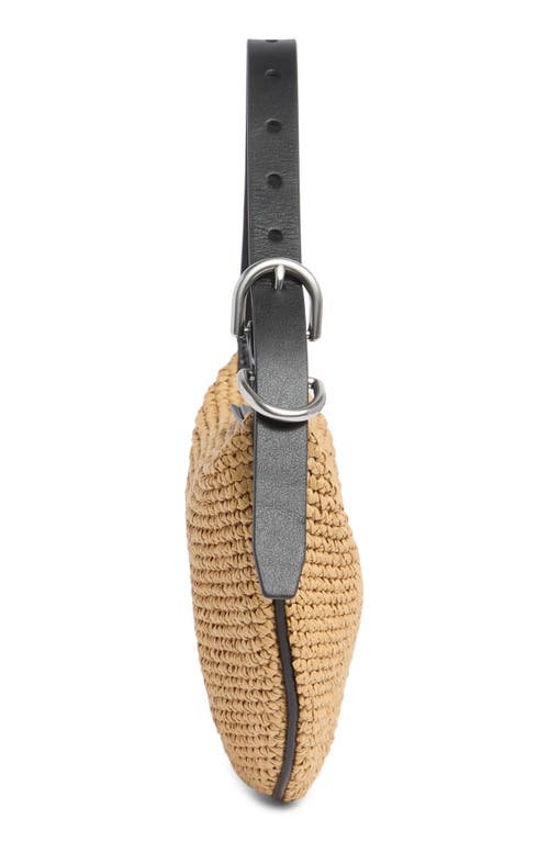 Rag & Bone Small Mercer Woven Straw Hobo Bag In Natural