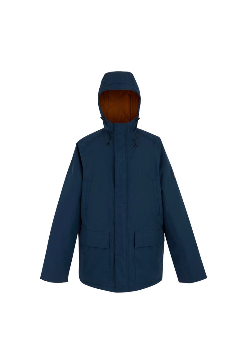 Savon Insulated Waterproof Jacket, Main, color, Navy Blue and Glazed Ginger