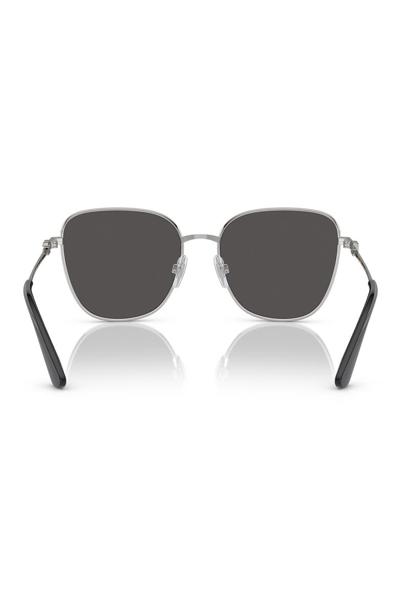 56mm Gradient Butterfly Sunglasses, Alternate, color, SILVER