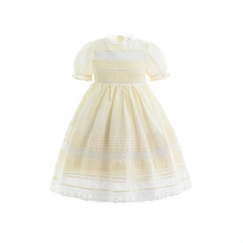 Sweet Cactus London Pleated Dress In Yellow