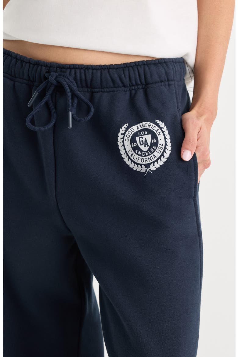 The Brushed Fleece Wide Leg Sweatpants, Alternate, color, NEW NAVY002