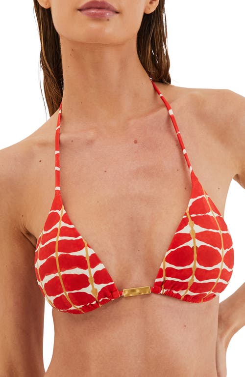 Vix Paula Hermanny Agni Triangle Bikini Top In Red