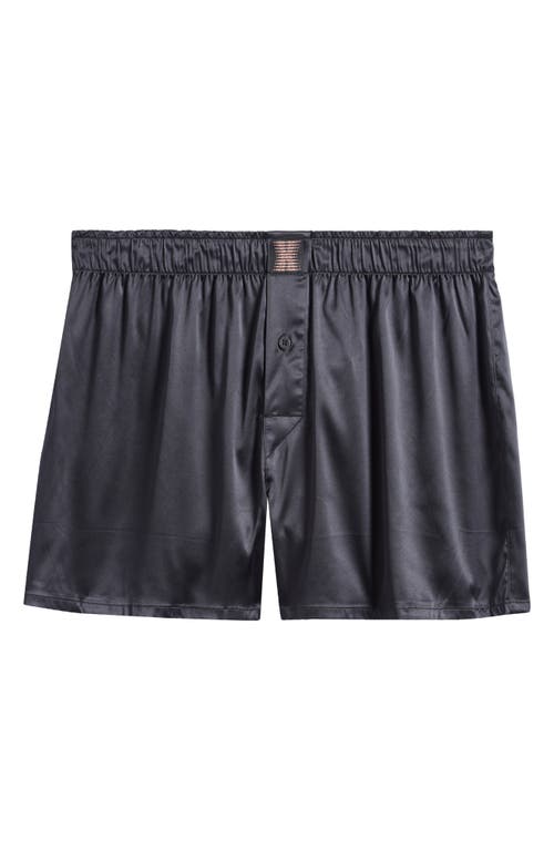 Savage X Fenty Savage X Satin Boxers In Black Caviar
