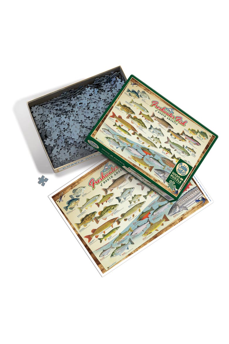 Freshwater Fish Of North America 1000 Piece Puzzle, Alternate, color, Multicolored