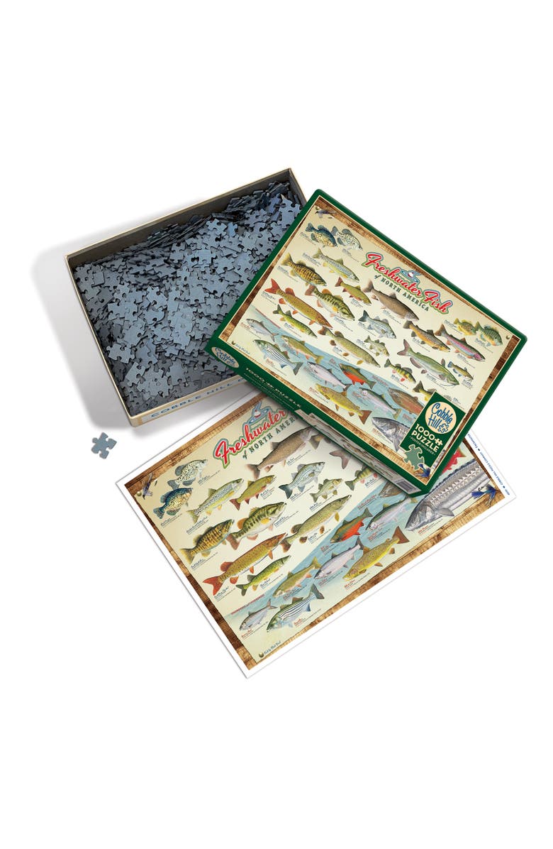 Cobble Hill Freshwater Fish Of North America 1000 Piece Puzzle, Alternate, color, Multicolored