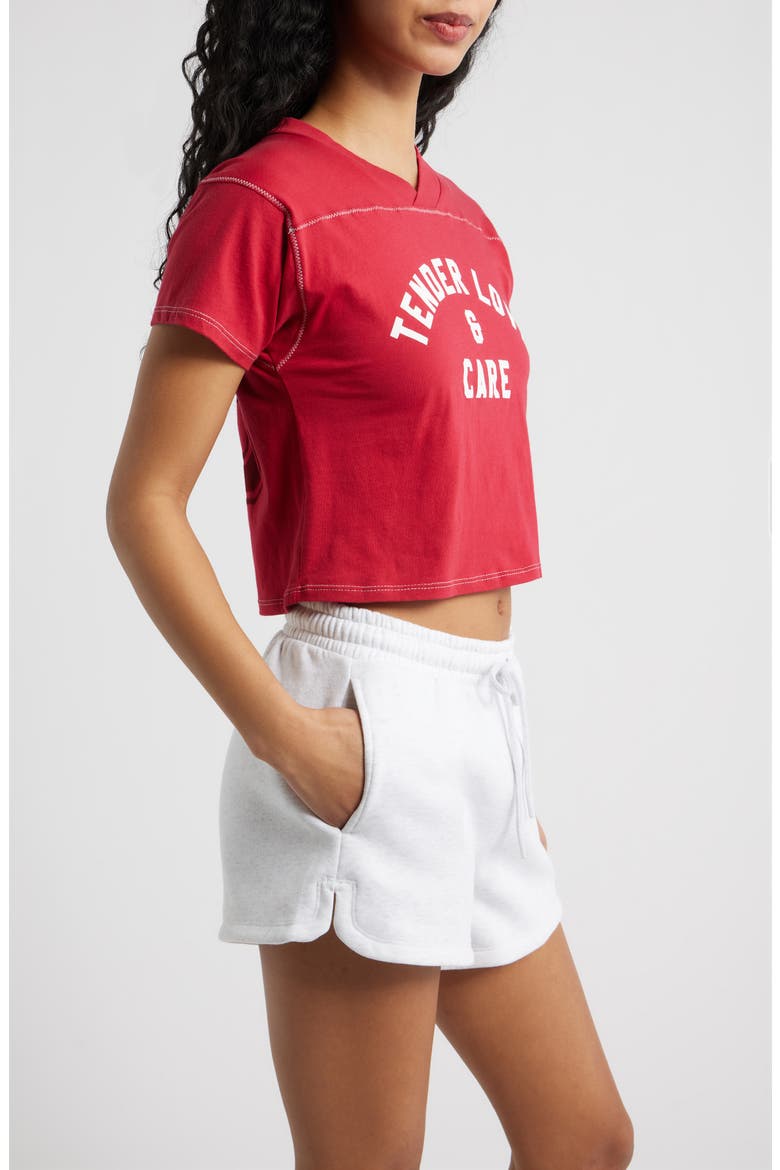 TLC Graphic Cotton Crop T-Shirt, Alternate, color, RED