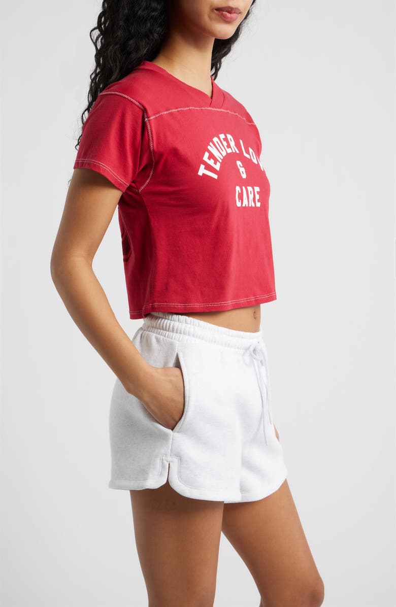 Bella Venice TLC Graphic Cotton Crop T-Shirt, Alternate, color, Red