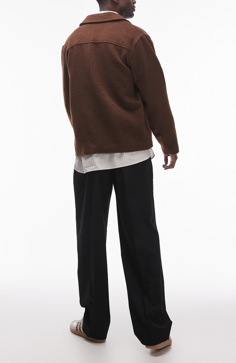 Topman Pleated Wide Leg Dress Pants, Alternate, color, 