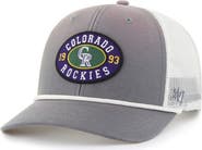 '47 Men's '47 Gray/White Colorado Rockies Tide Sweep Rope Trucker Adjustable Hat