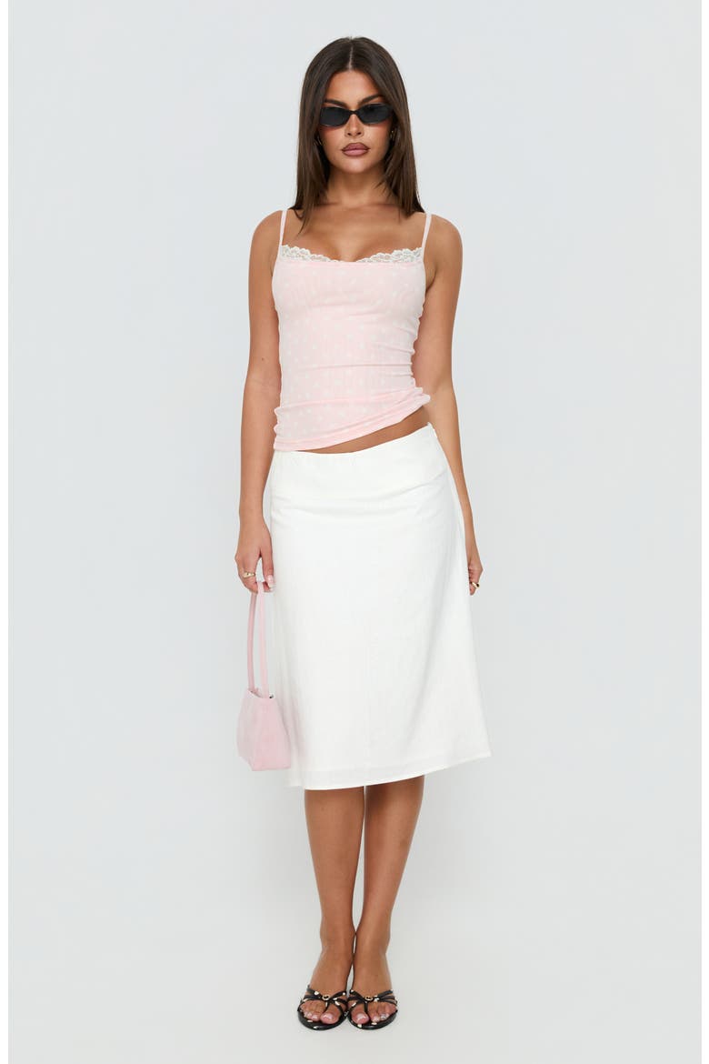 Such Delight Linen Blend Midi Skirt, Alternate, color, WHITE