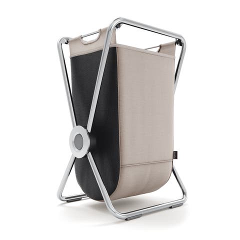 single x-frame laundry hamper with heavy-gauge steel frame