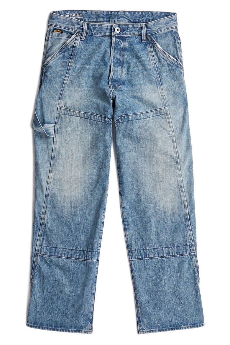 Contor 3D Loose Carpenter Jeans, Alternate, color, VINTAGE CIRRUS BLUE