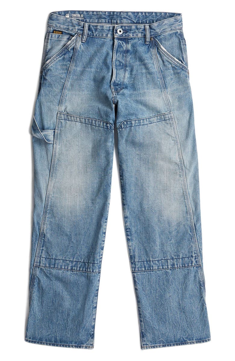 G-STAR Contor 3D Loose Carpenter Jeans, Alternate, color, Vintage Cirrus Blue