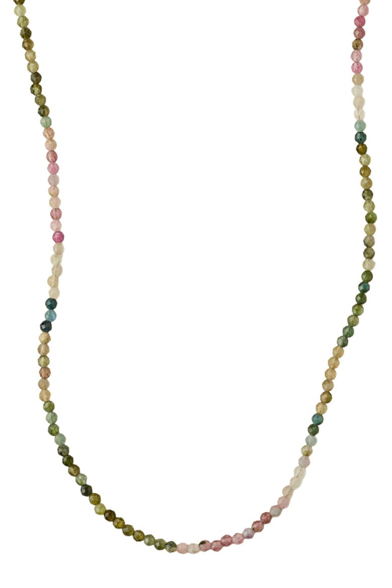 Tourmaline Beaded Necklace, Main, color, Gold Vermeil