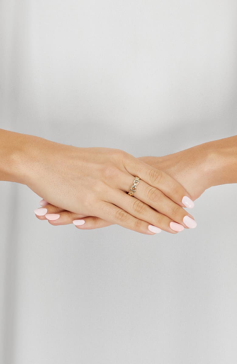 Frankie & Zoe Mariner Link Band Ring, Alternate, color, Yellow Gold