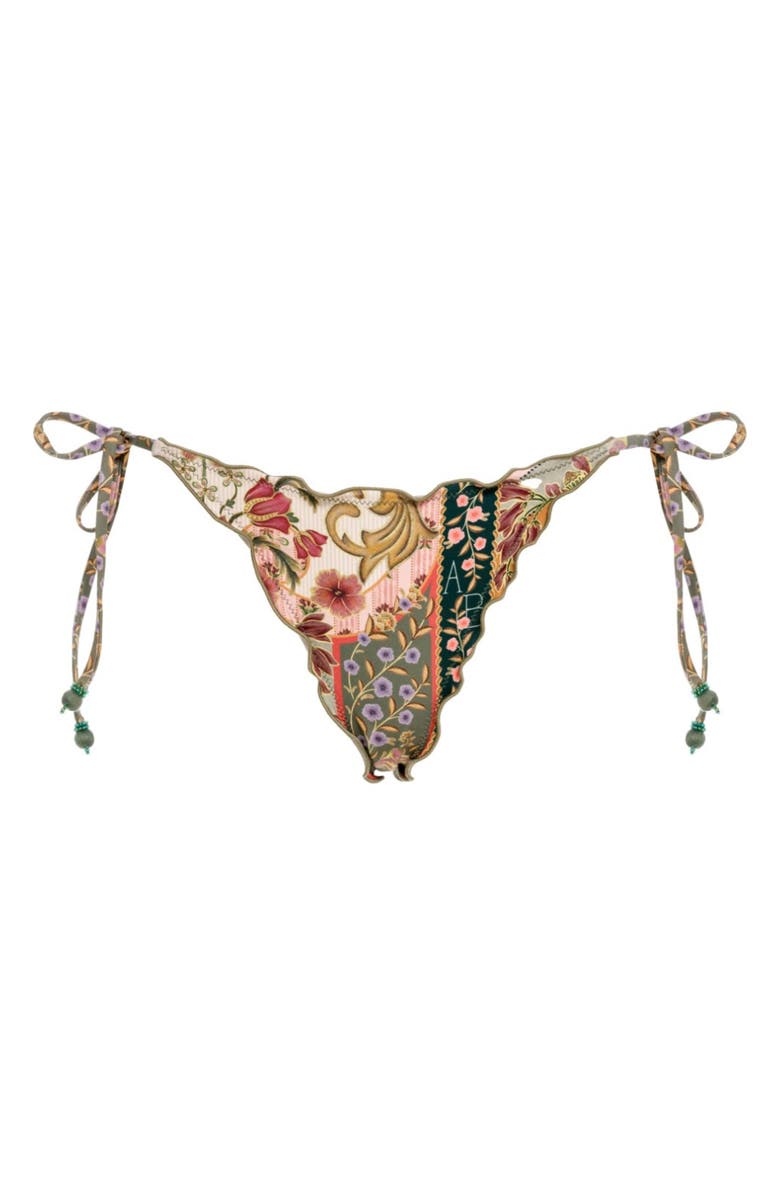 Agua Bendita Algeria Aura Lettuce Edge Bikini Bottoms, Alternate, color, Green Multi