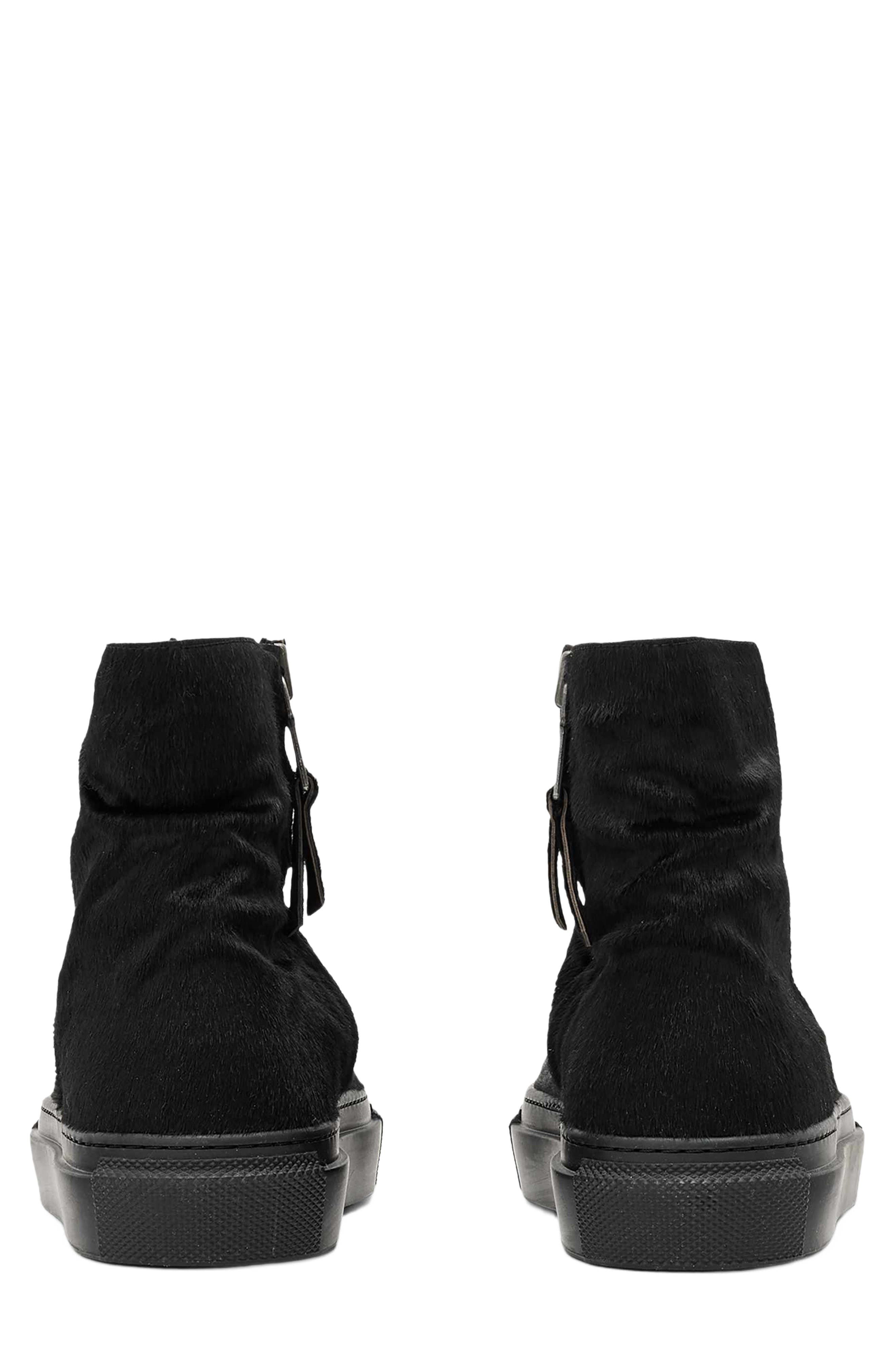 Reed Genuine Calf Hair Boot, Alternate, color, BLACK