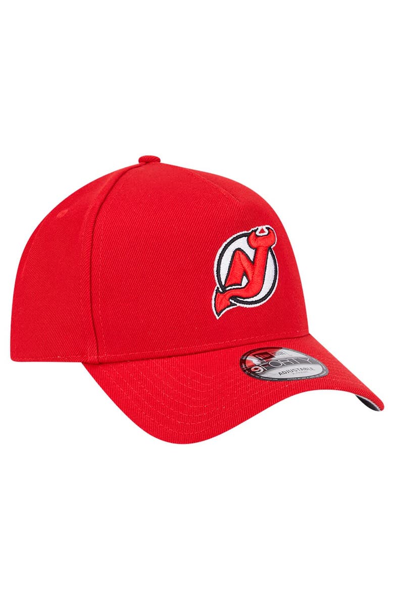 New Era Men's New Era  Red New Jersey Devils Core A-Frame 9FORTY Adjustable Hat, Alternate, color, Red
