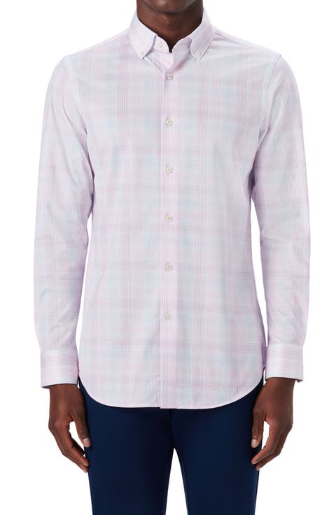 OoohCotton® Plaid Button-Up Shirt