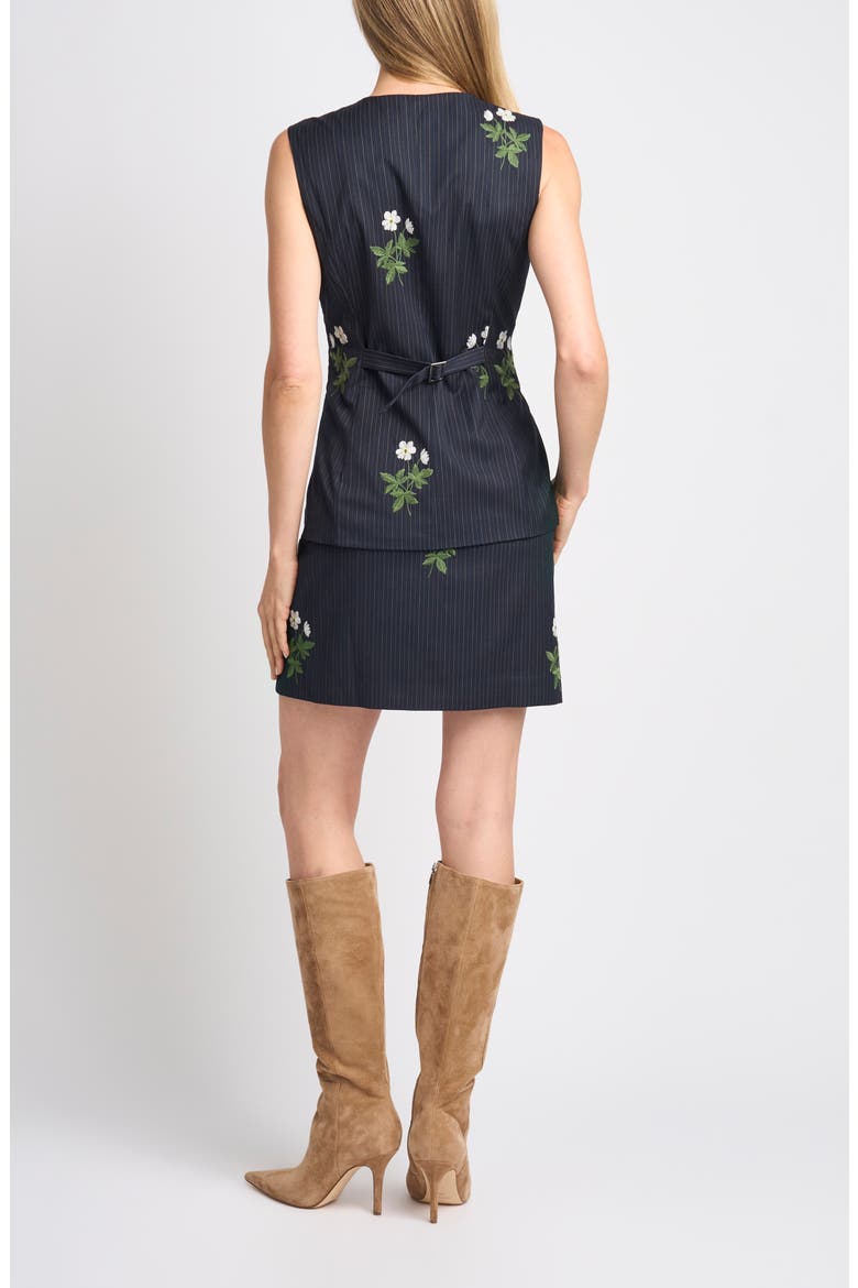 Jace Embroidered Pinstripe Dress, Alternate, color, INDIGO NIGHT