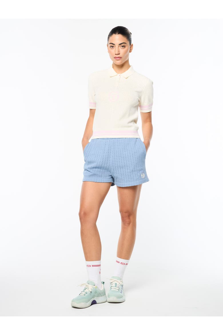 Leila Knit Polo, Alternate, color, GARDENIA