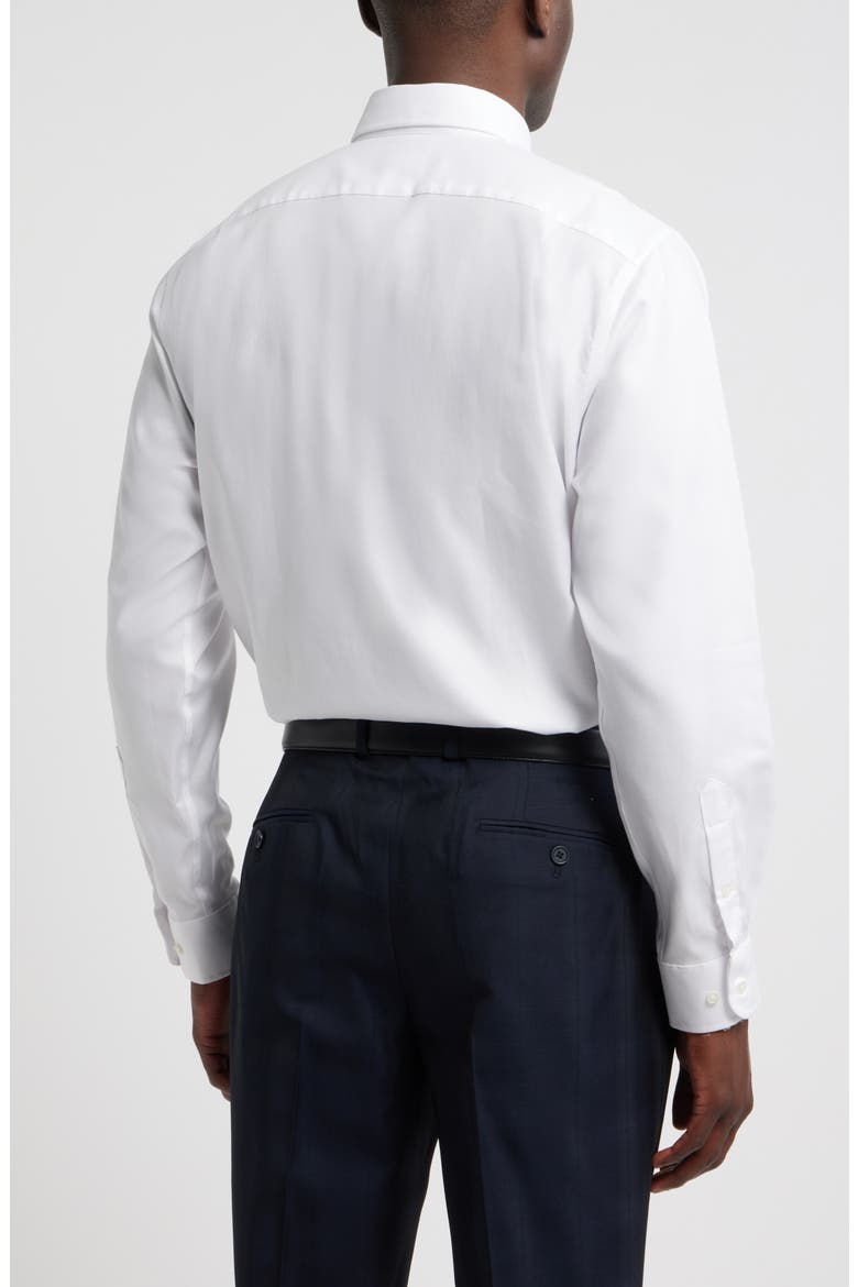 Traditional Fit Cotton Oxford Non-Iron Dress Shirt, Alternate, color, WHITE ROYAL OXFORD