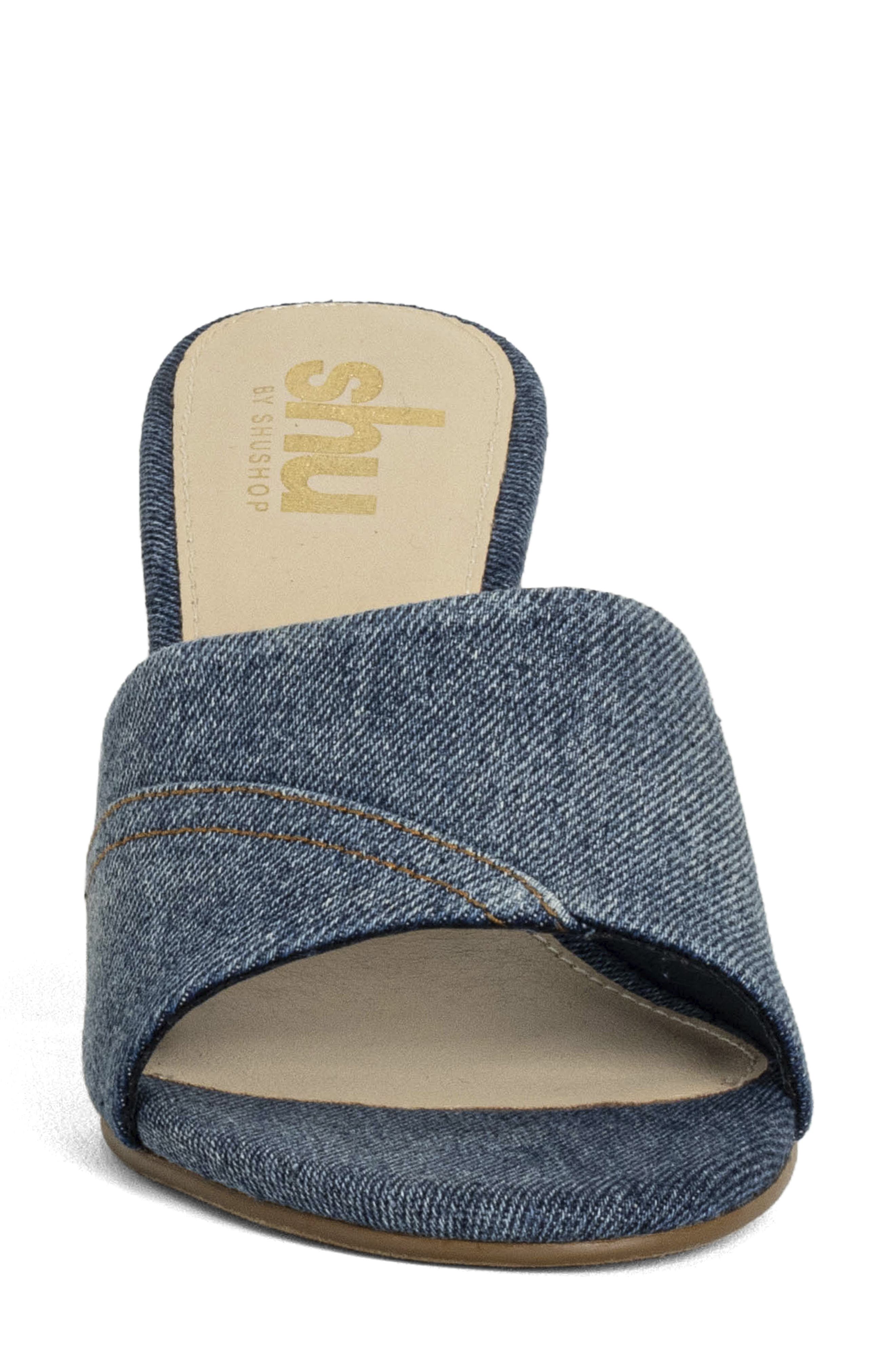 Elsy Slide Sandal, Alternate, color, DENIM