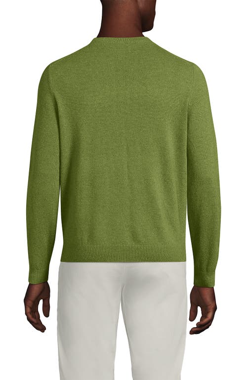 Lands' End Fine Gauge Cashmere Sweater In Green
