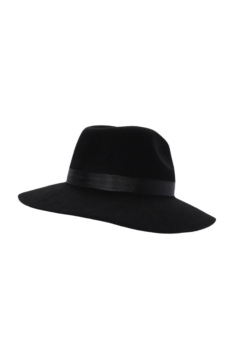 Lauren Ralph Lauren Felted Fedora With Double Ribbon, Alternate, color, Black