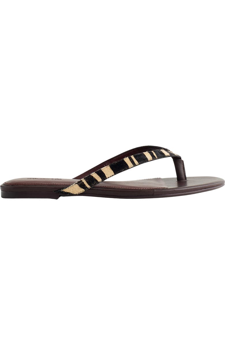 Madewell The Iggy Zebra Print Genuine Calf Halr Thong Sandal, Main, color,