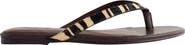Madewell The Iggy Zebra Print Genuine Calf Halr Thong Sandal