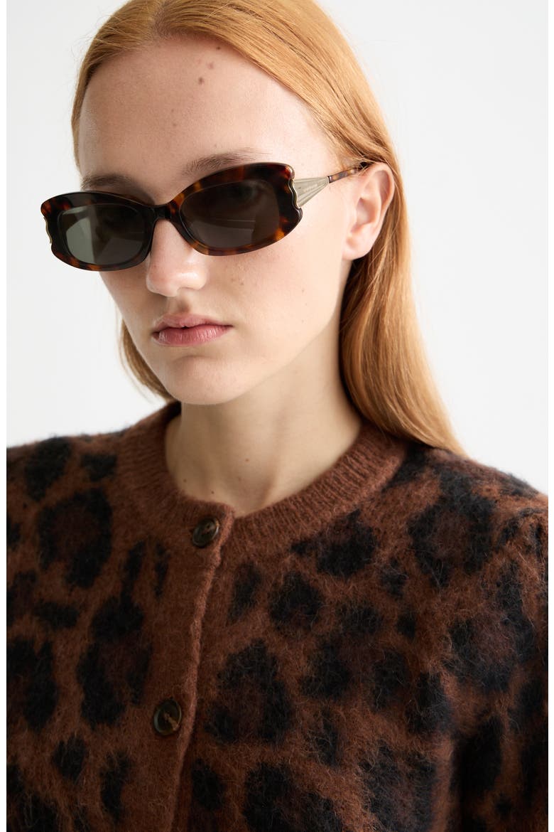 Fuzzy Jacquard Cardigan, Alternate, color, PEACE LEOPARD