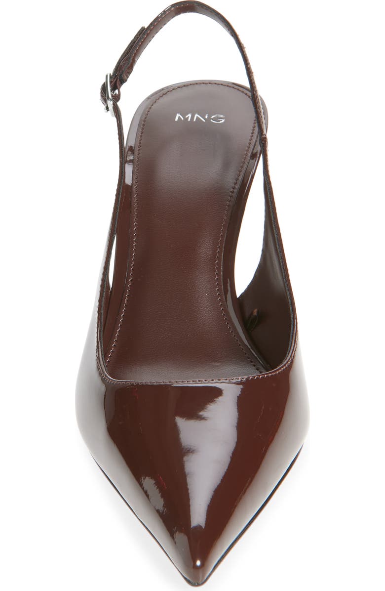 MANGO Sol Slingback Pump, Alternate, color, Chocolate